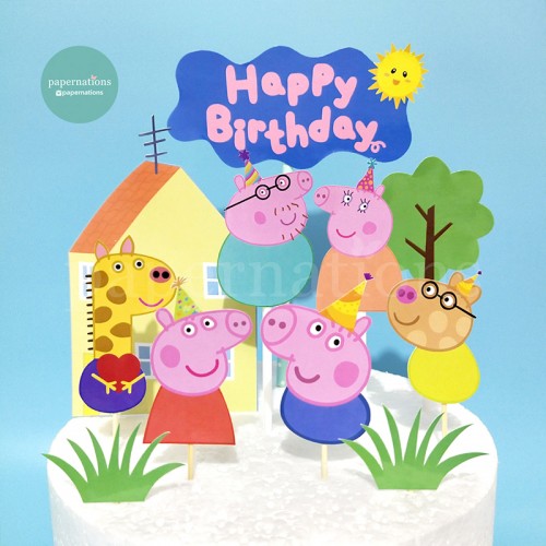 Peppa Pig Cake Topper Set